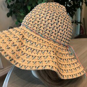 Ladies Woven Summer Hat One Size